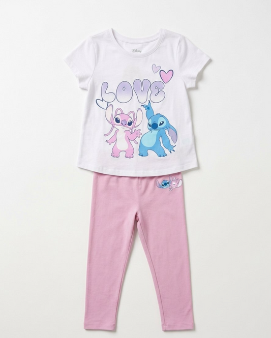 Disney Stitch Love girl 2pc 3T
