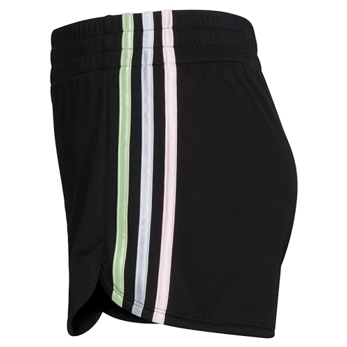 Adidas Girls Gradient 3-Stripe Mesh Shorts Black, Size L