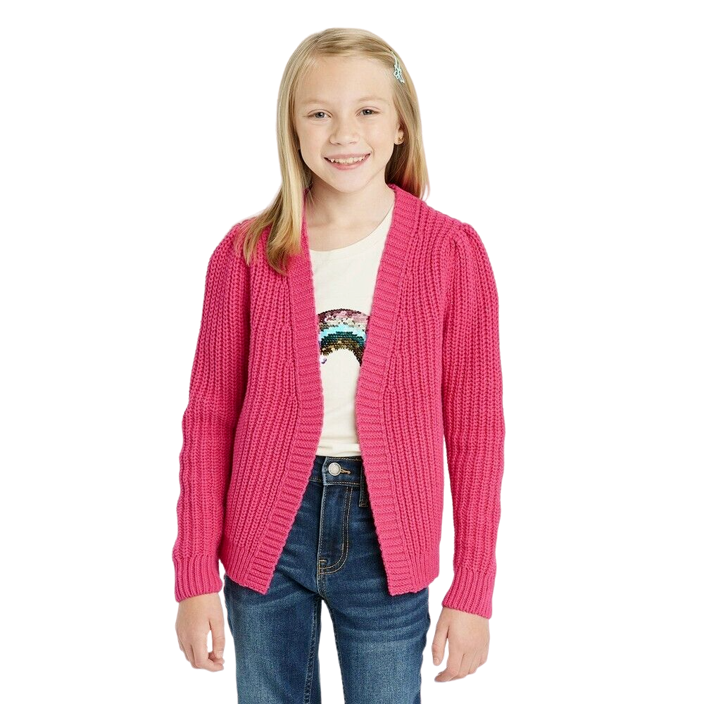 Cat & Jack Girls Pink Cardigan, Size XS