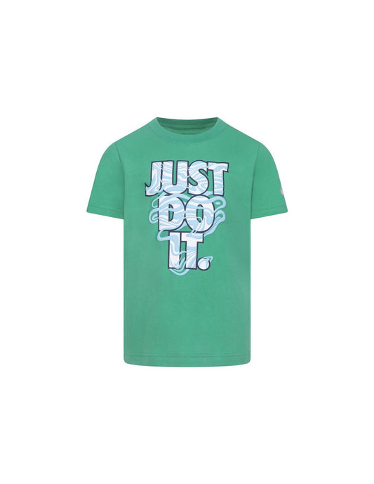 Nike Little Boys Just Do It Waves Short Sleeves T-shirt - Stadium Green