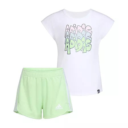 Adidas Toddler Girls 2-pc. Short Set, 3t, White