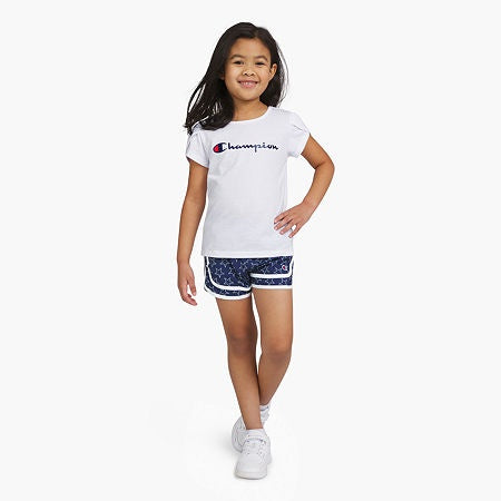 Champion Little Girls 2-Pc. Short Set Size 6 White