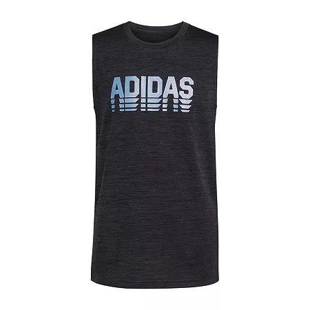 Adidas Big Boys Slim-Fit Aeroready Sleeveless Active T-Shirt - Black Heather