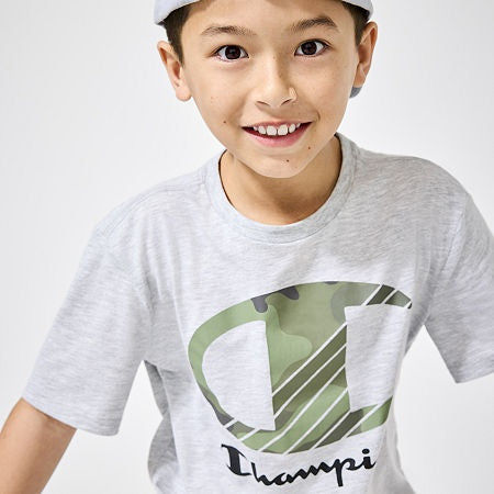 Champion Big Boys Short Sleeves Graphic T-shirt - Gray Heather