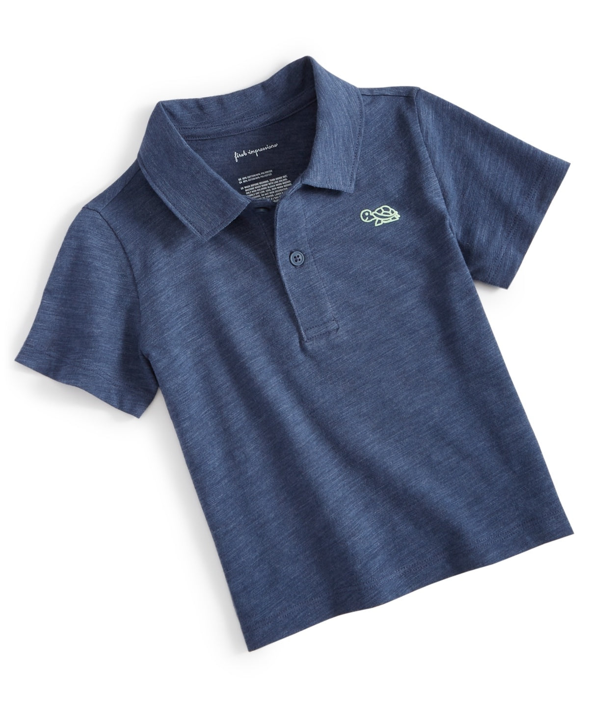 First Impressions Turtle Polo Shirt, 24 Months - Indigo boys