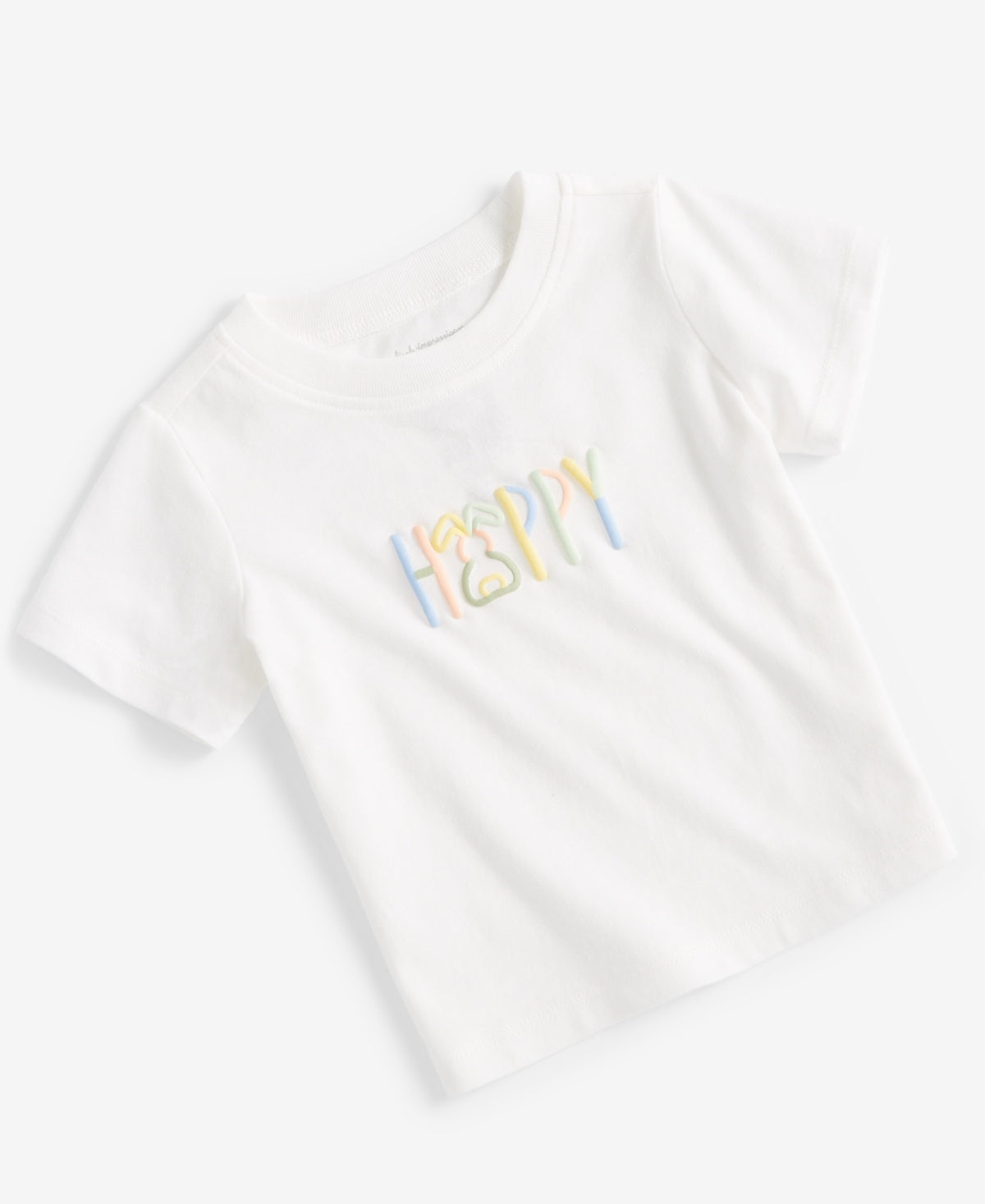 First Impressions Baby Boys Happy to Hop Graphic T Shirt - Angel White