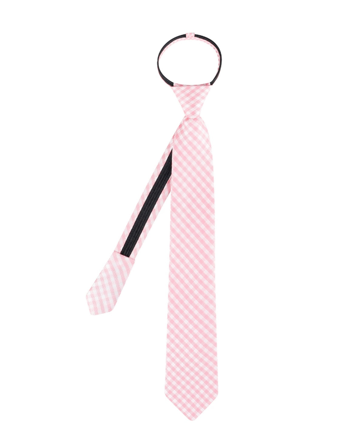 Tommy Hilfiger Boys Gingham Zipper Tie - One Size, Pink