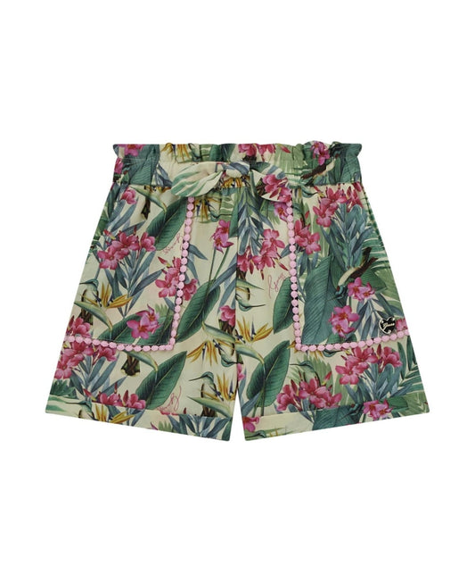 Guess Big Girl Printed Poplin Shorts - BOTANICALPRINT