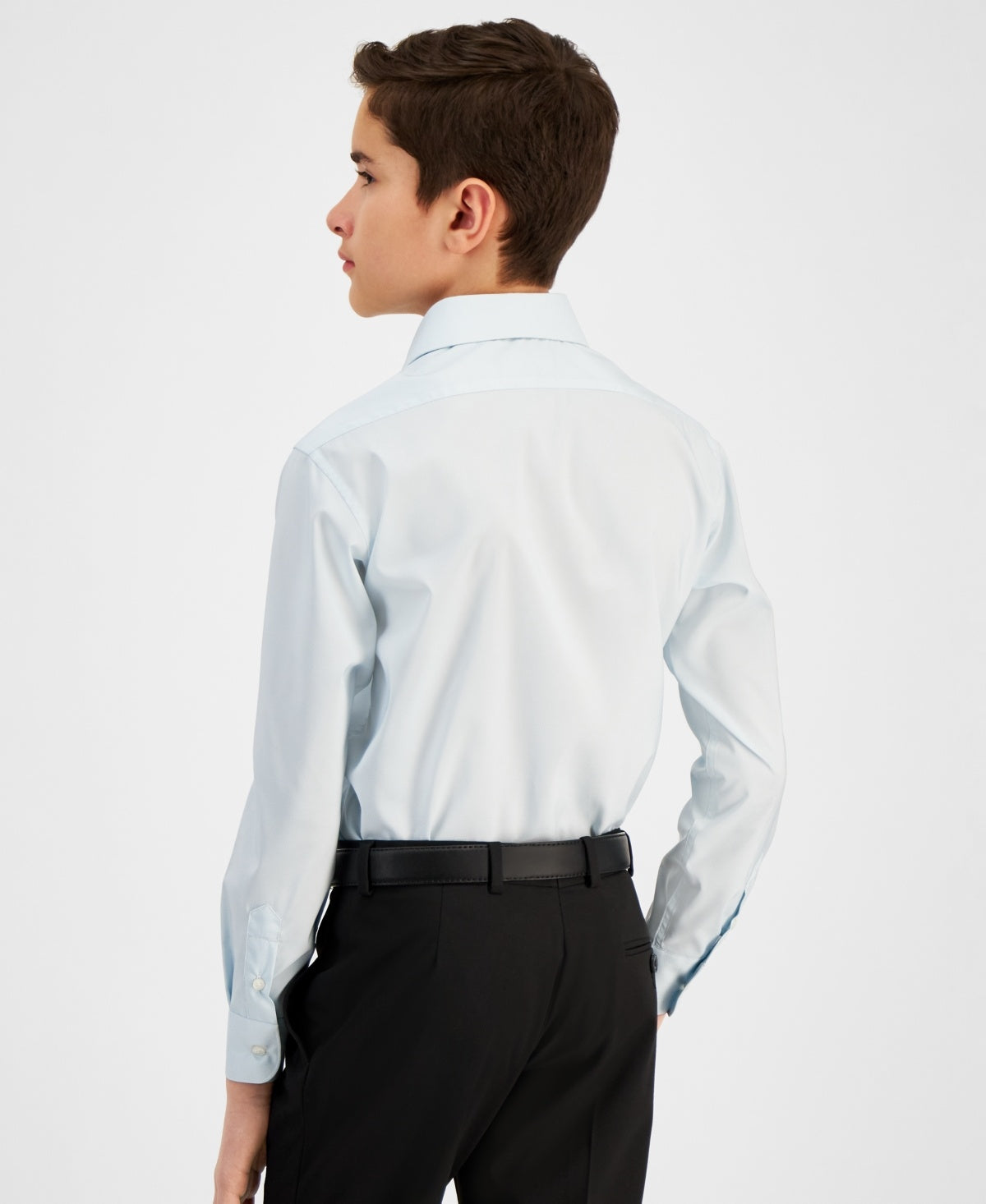 Michael Kors Classic Stretch Dress Shirt Blue, Size 8 boys