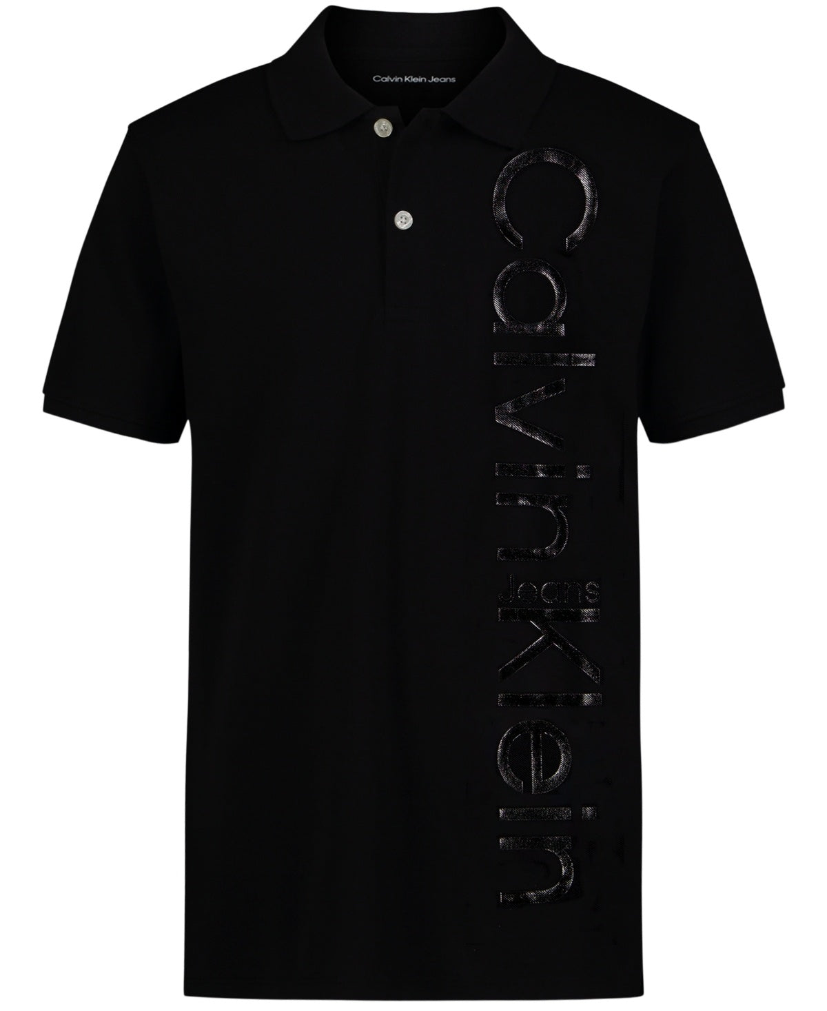 Calvin Klein Big Boys Ghost Graphic Polo Shirt - Black