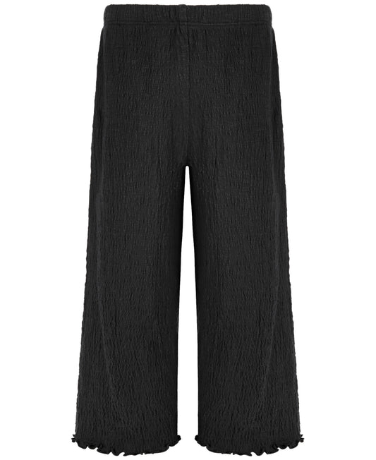Epic Threads Little Girls Textured Wide Leg Pants - Deep Black