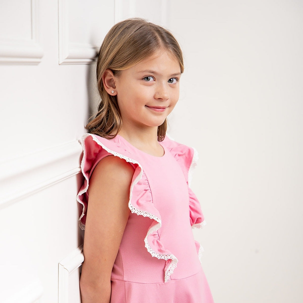 Hope & Henry Girls Sleeveless Pinafore Dress Size 8US Pink