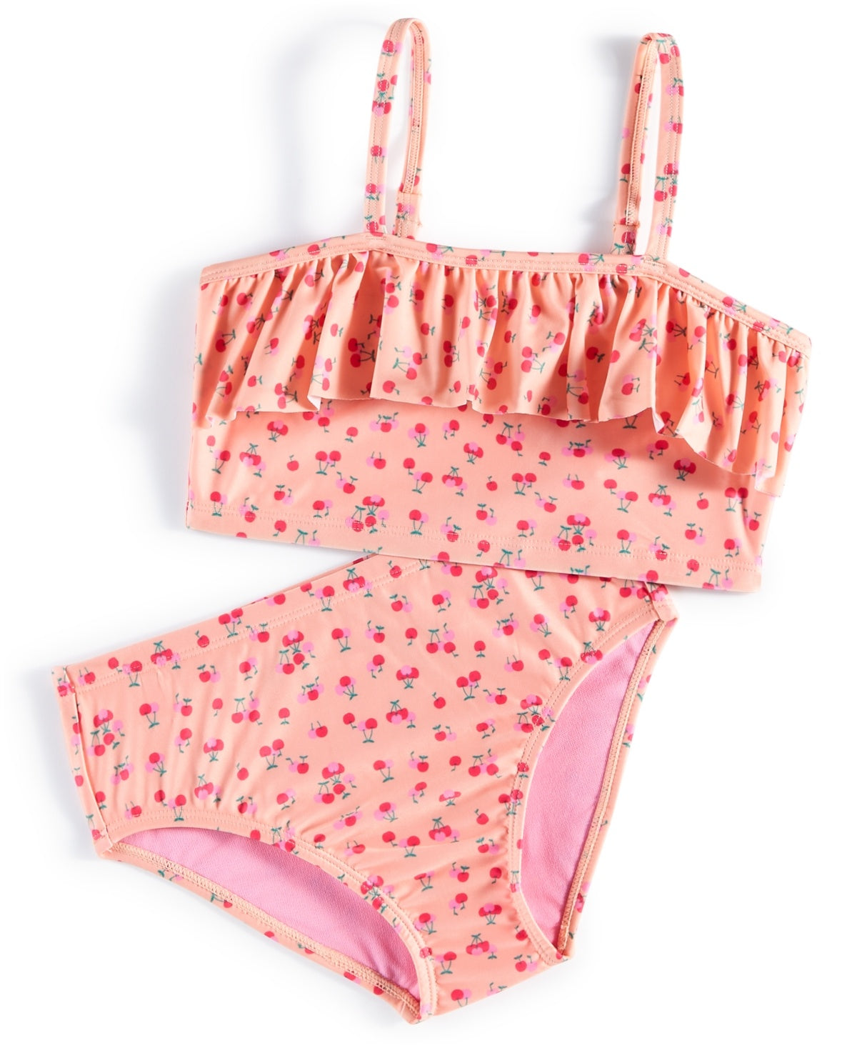 Epic Threads Toddler Girls Cherry Swimsuit Set, 4T- Peach Foam