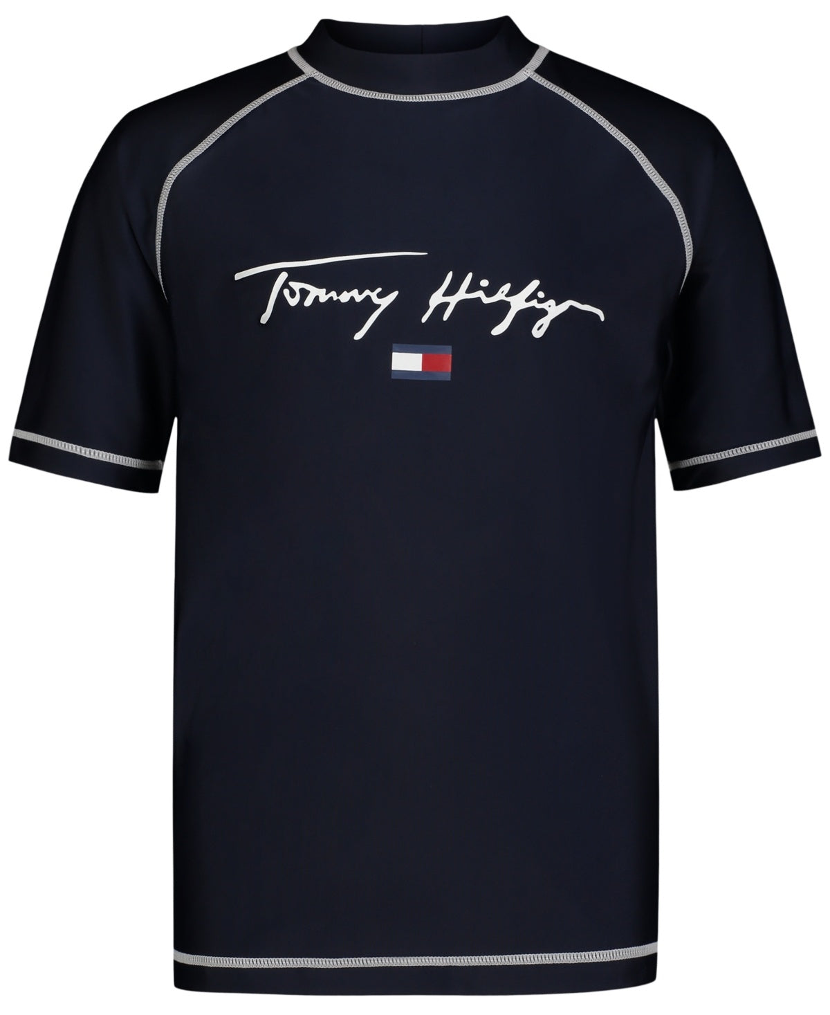 Tommy Hilfiger Big Boys Solid Tommy Rashguard - Navy Blazer