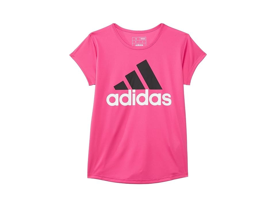 Adidas girls Essential Poly T-Shirt, Dark Pink, XL