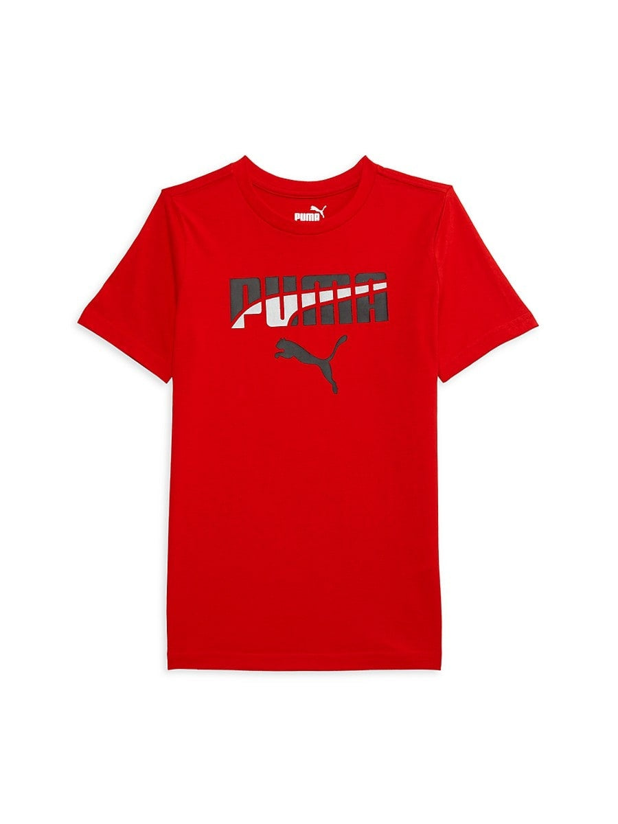 Puma Boys' Logo Tee Red L