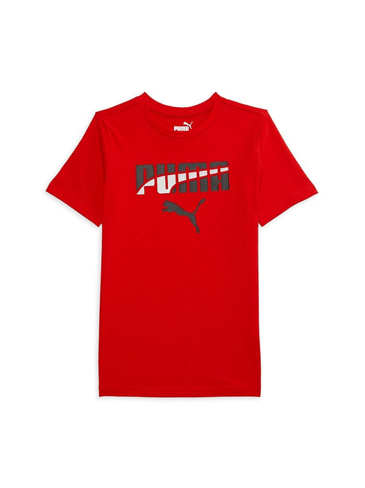 Puma Boys' Logo Tee Red L