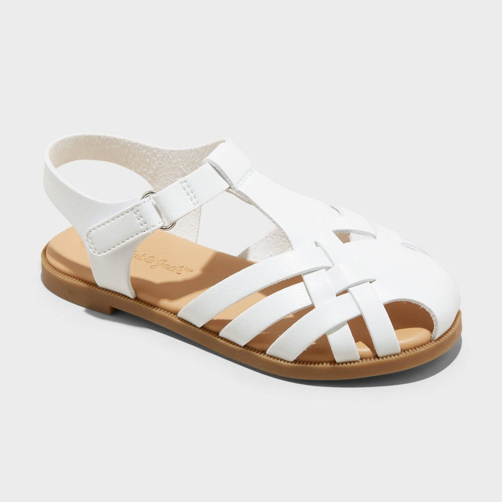 Cat & Jack Toddler Ella Sandals White Size 6T Girl