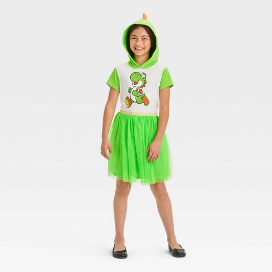 Nintendo Yoshi Cosplay Dress for Girls, Green, XL