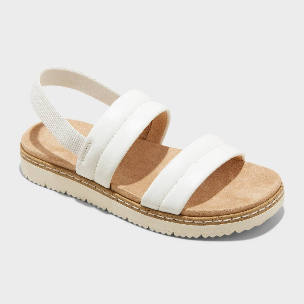 Kids' Kailan Ankle Strap Footbed Sandals - Cat & Jack™ White 13 - Girl