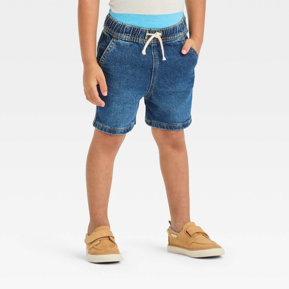 Cat & Jack Toddler Boys' Denim Shorts - Dark Wash 2T