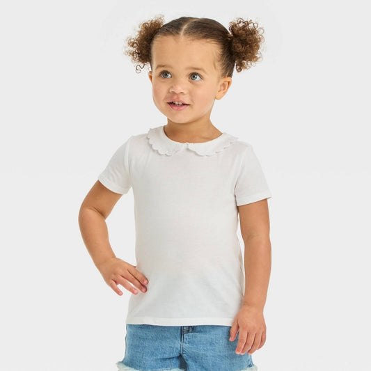 OshKosh B'gosh Toddler Girls' Peter Pan Top White 18M