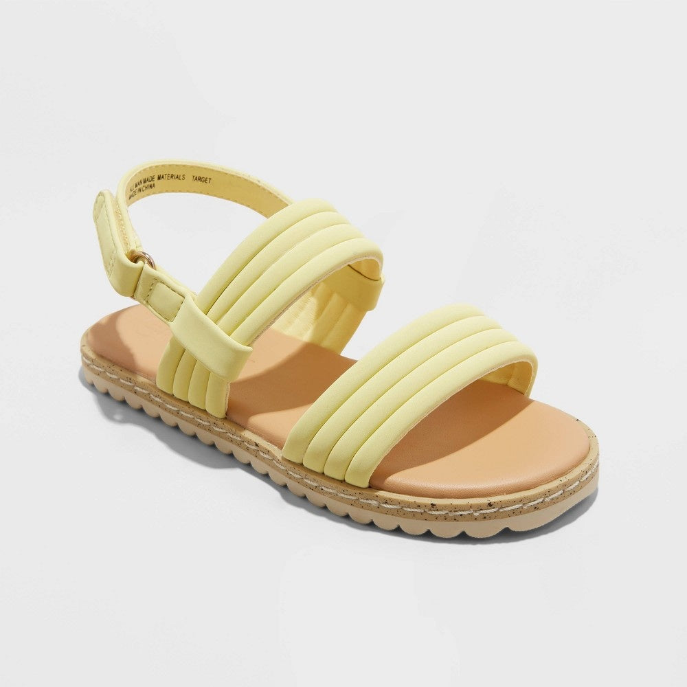 Cat & Jack Toddler Kyla Sandals Light Yellow Size 9T girl