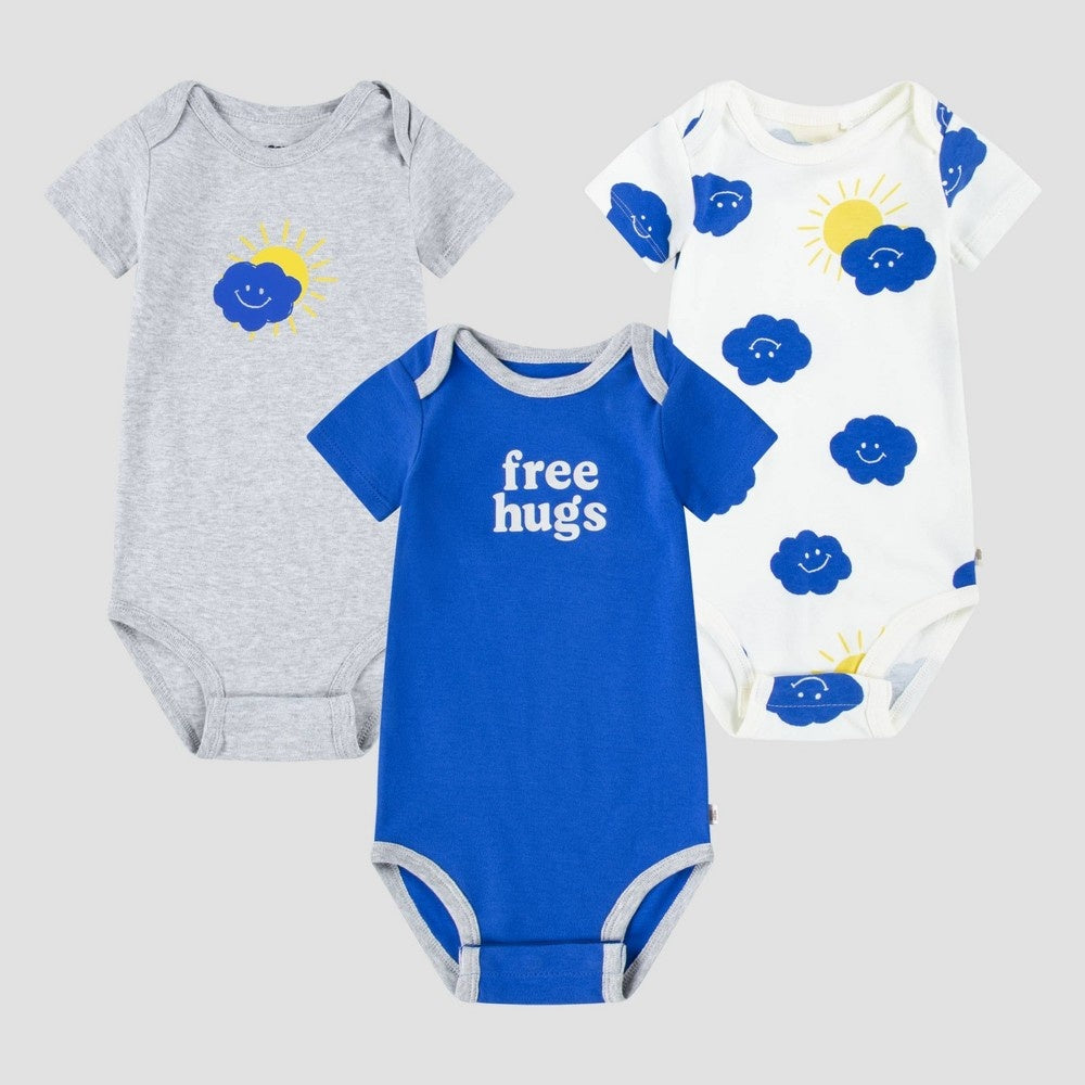 Huggies Organic Bodysuits for Boys  3-Pack  Size 18M