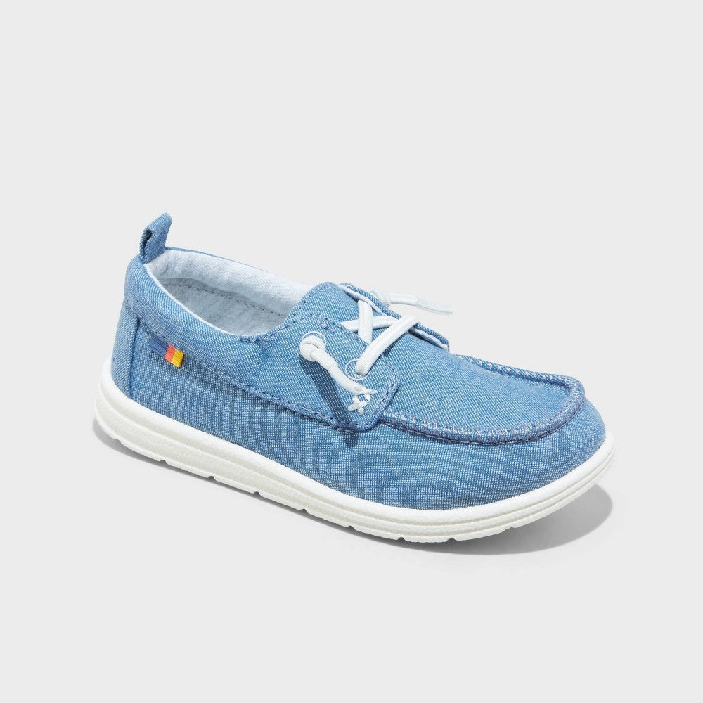 Cat & Jack Toddler Bobby Slip-On Sneakers Blue Denim 5T boys