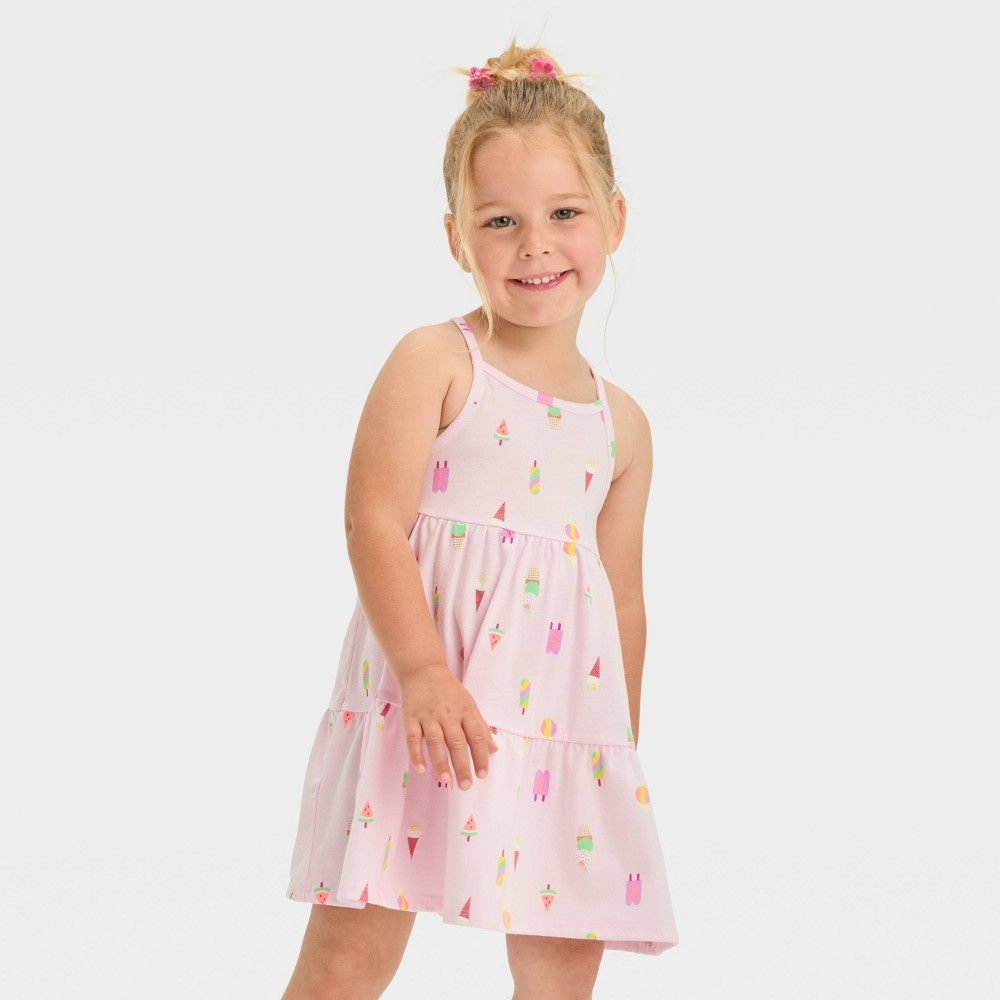 Cat & Jack Toddler Girls' Pink Ice Cream Dress, Size 3T