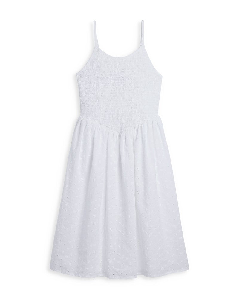 Aqua Smocked Tank Dress for Girls, Size L (10-12)