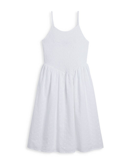 Aqua Smocked Tank Dress for Girls, Size L (10-12)