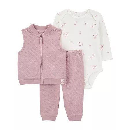 Carter's Baby Girls 3-Piece Set, Size 6 Months
