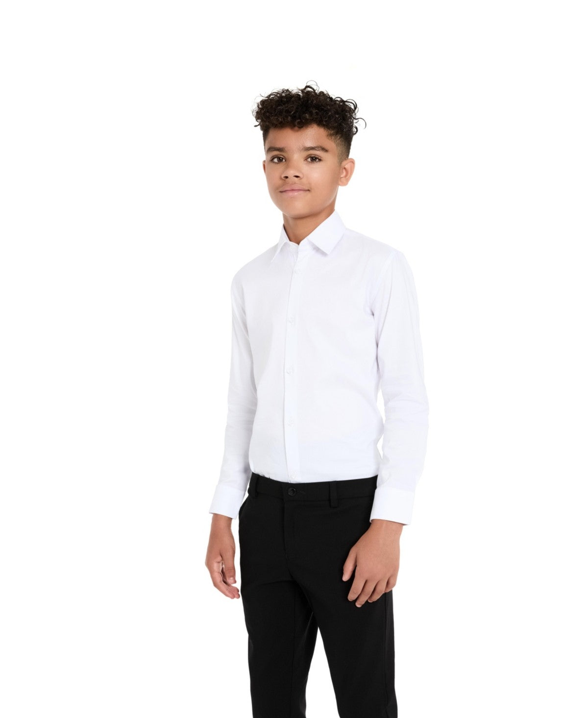 Kenneth Cole Reaction Boys Classic Fit Dress Shirt  Size 18R White