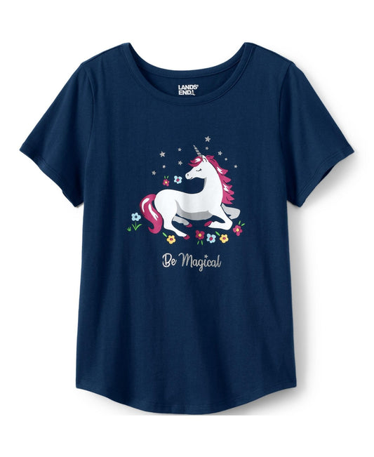 Lands' End Girls Graphic Tee, Size XL PLUS
