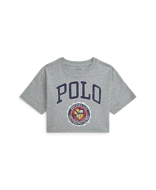 Polo Ralph Lauren Girls Size 6x Logo Crest Cotton Jersey Boxy T-Shirt