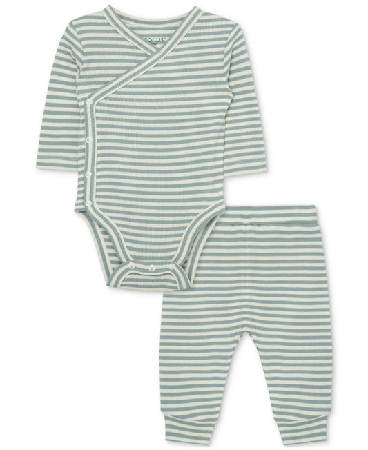 Focus Kids Baby Striped Bodysuit & Pants Set, 18 Months - Boy