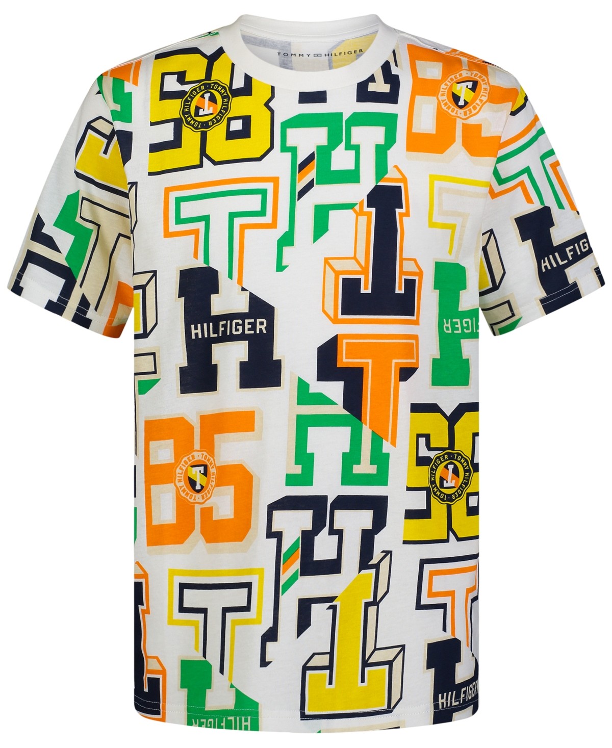 Tommy Hilfiger Boys Varsity Letters Graphic T-Shirt - Snow White 5