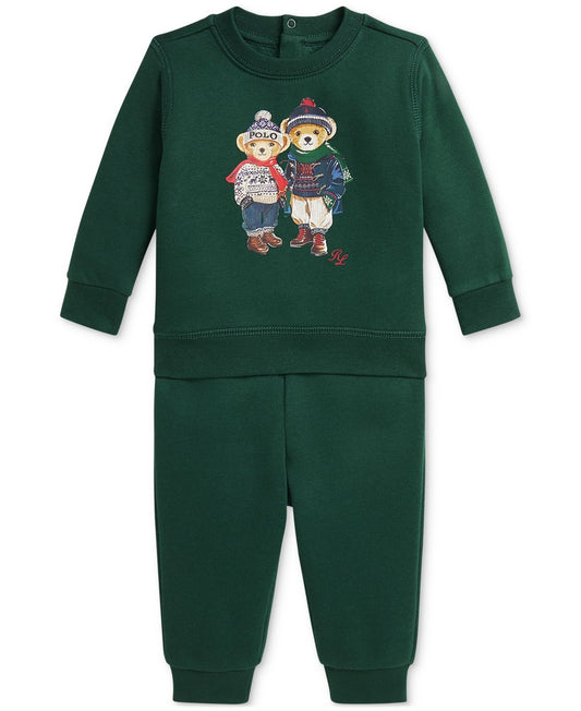 Polo Ralph Lauren Baby Polo Bear Set, 3 Months - Green boys