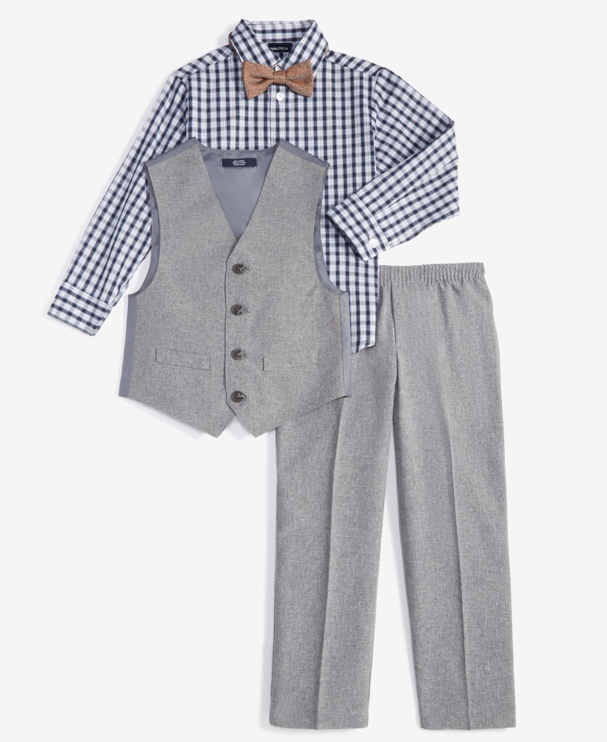 Nautica Boys Size 4 Light Grey Vest Set