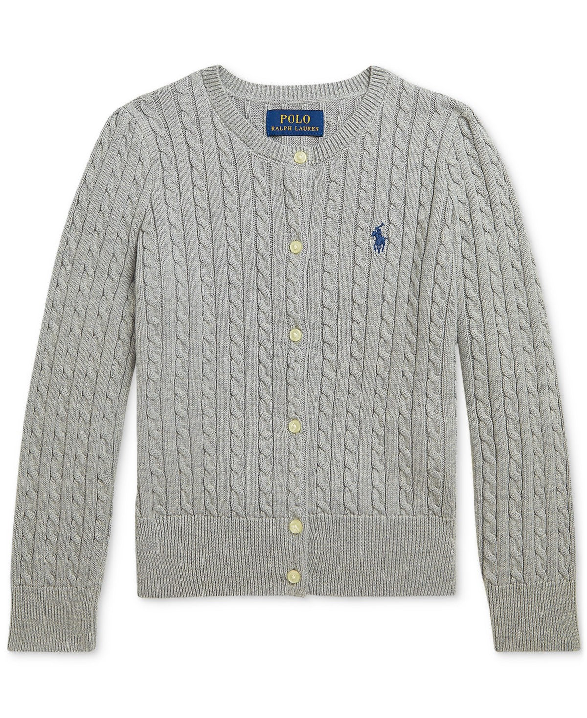 Polo Ralph Lauren Girls Cotton Cardigan M (8/10) - Andover Heather