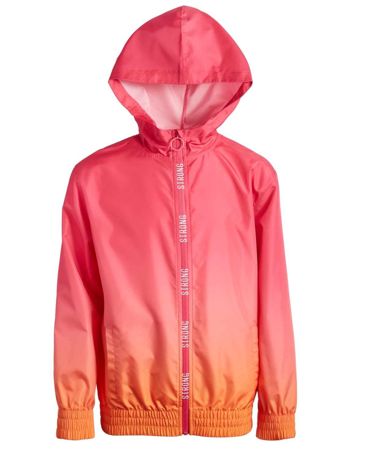 ID Ideology Big Girls Ombre-Print Hooded Jacket, Pink Dragon S