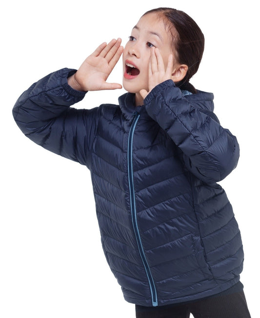 Rokka&Rolla Girls Ultra Light Down Jacket, Size 10-12US - Sky