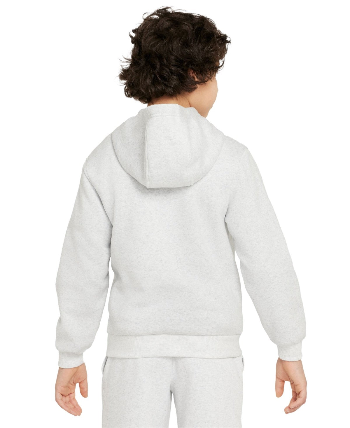 Nike NSW Cozy Club Fleece Hoodie, Birch Heather, Large boys