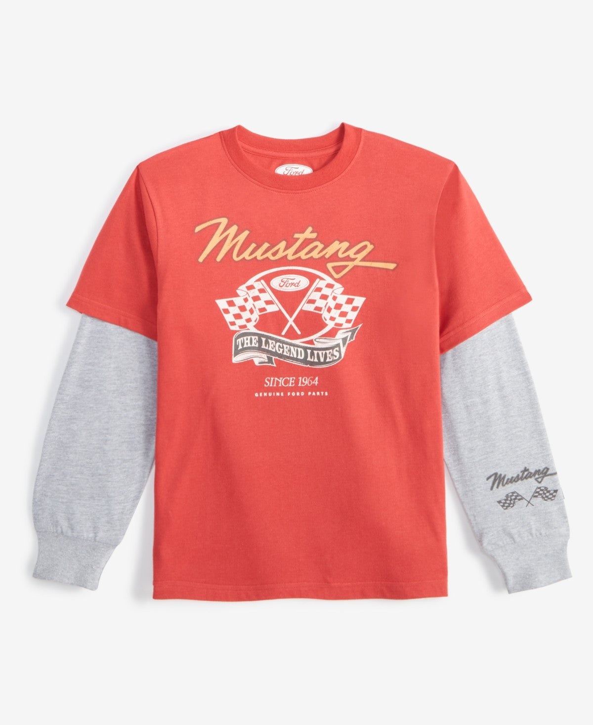 Grayson Threads Kids Big Boys Mustang T-Shirt Red, L