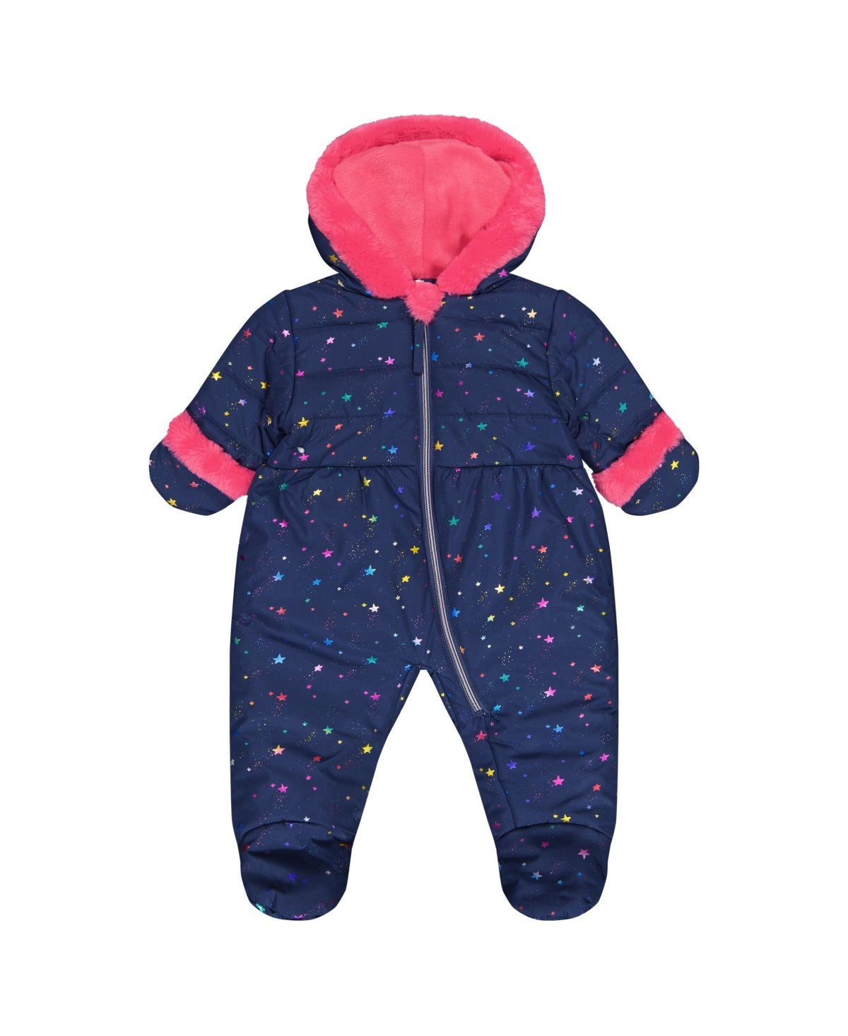 S Rothschild & Co Baby Girls Pram, Navy Multi Stars, 3-6 Months