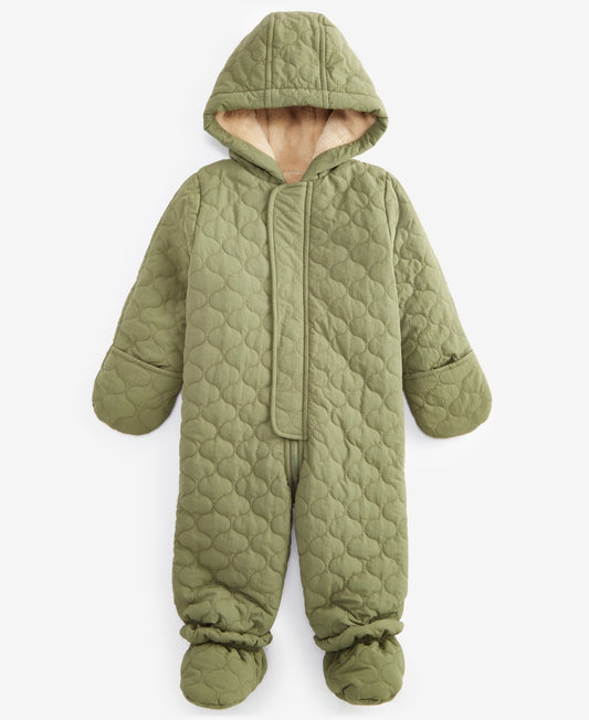 First Impressions Hooded Quilted Snowsuit 24 Months - Aged Pine Boy