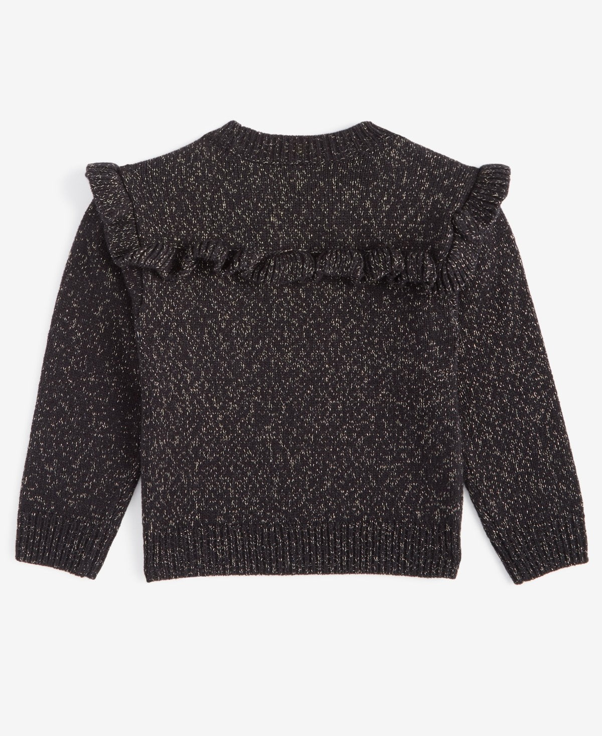 Epic Threads Toddler Girls Metallic Ruffled Sweater 4T- Black