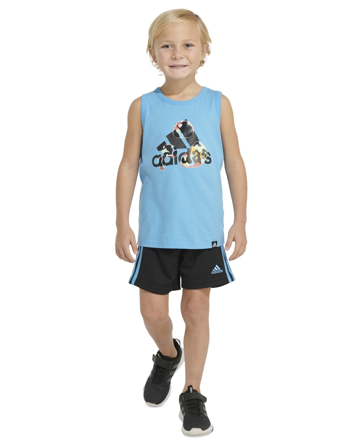 Adidas Boys 3-Stripe Shorts Set Size 6