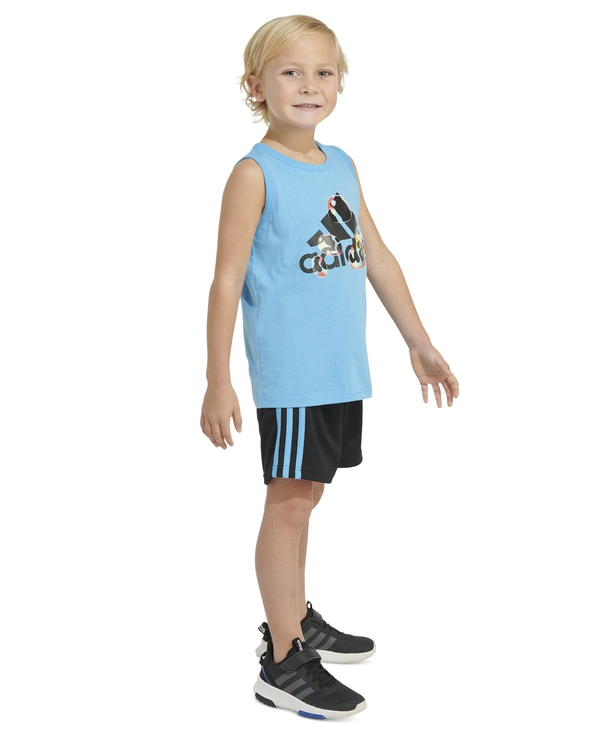 Adidas Boys 3-Stripe Shorts Set Size 6